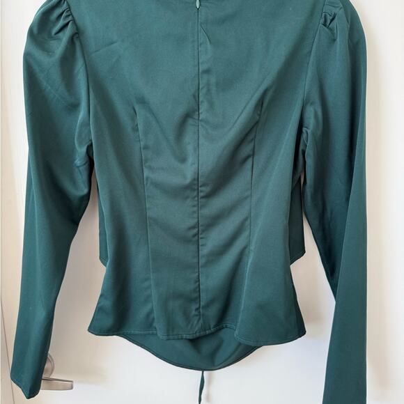 Open Edit Sz. XXS Long Sleeve Blouse with Front Cut Outs Sexy Nightime Club - Picture 6 of 8